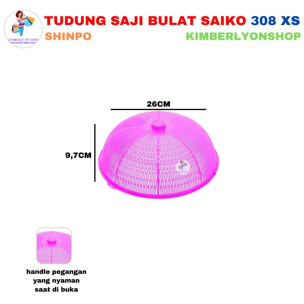 Tudung Saji Food Cover Tutup Makanan Saiko Bulat 308 XS Shinpo