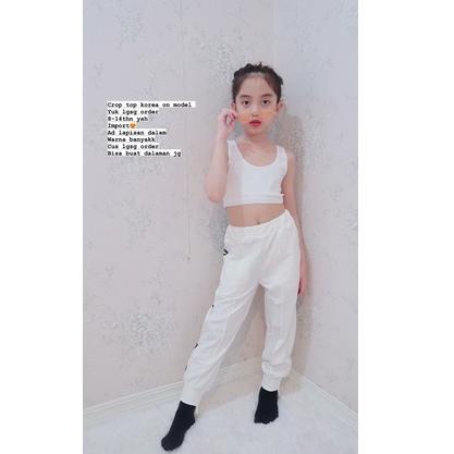 ♥ crop top anak tanggung 8-14thn/ croo top ank perempuan/ tanktop crop/ baju crop anak/ crop anak im
