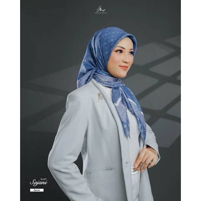 Arrafi Hijab Jilbab Kerudung Segi Empat Sajani Scrarf Original terbaru