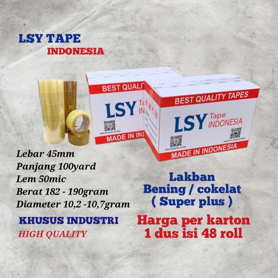 

lakban bening / cokelat 1 dus isi 48 roll 100yard ( super plus ) SP