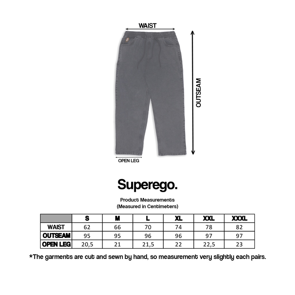 Superego Denim Pants Baggy Relaxed - Army BPR02D