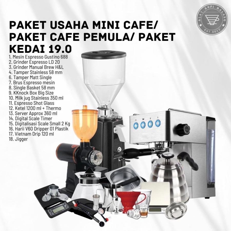 

Paket Usaha Cafe/ Paket Coffee Shop Pemula/ Paket Kedai 19.0
