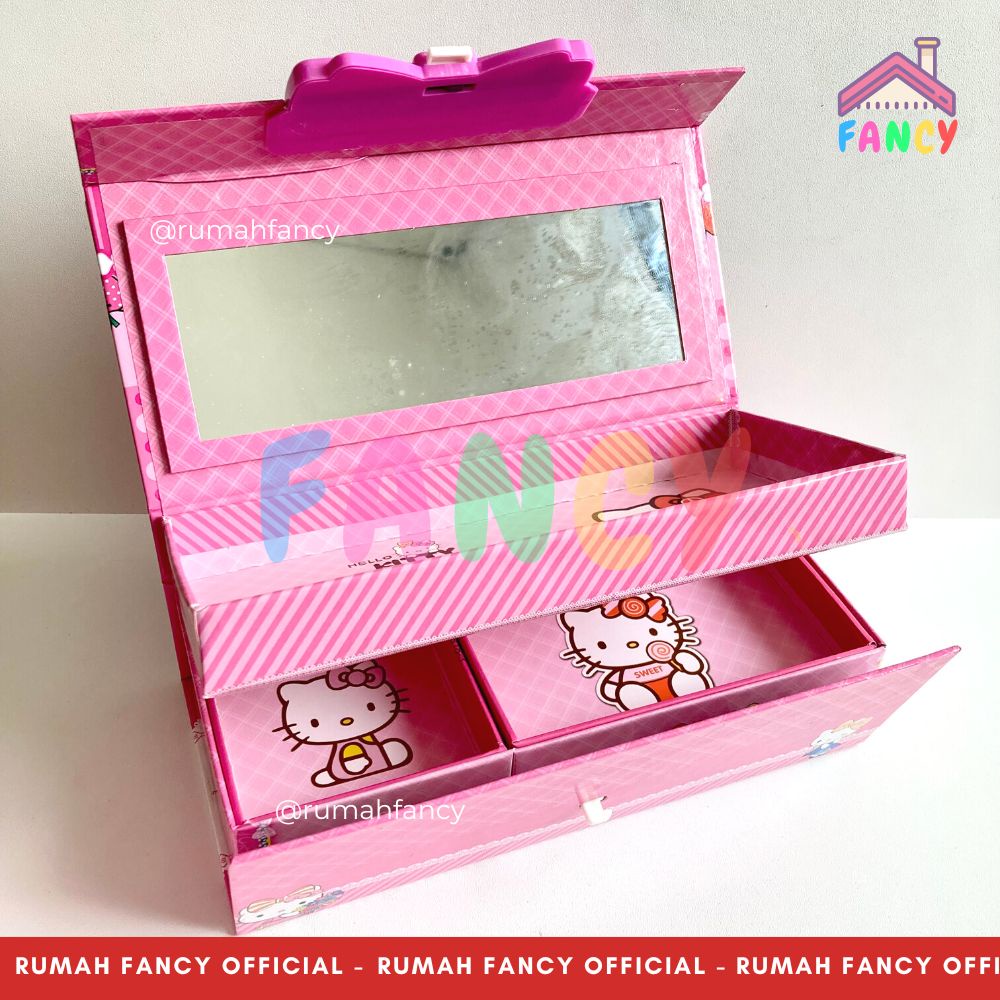 

HJK [FREE DUS + BUBLE] Tempat Pensil 3 Susun 3 Dimensi Kode Kunci Motif Karakter Hologram / Kotak
