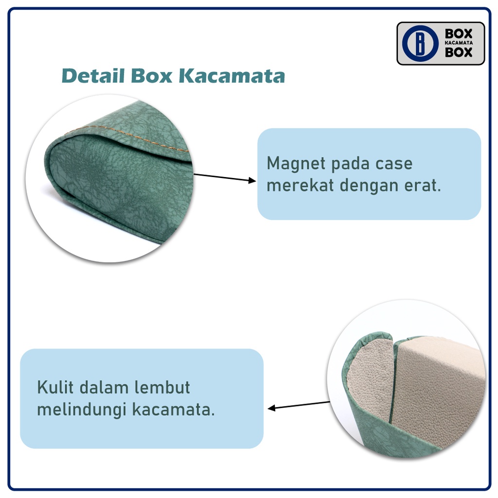 Box Kacamata / Tempat Kacamata Cepuk Magnet Motif Abstrak Free Lap Untuk Sunglasses dan Frame Pria dan Wanita  H7