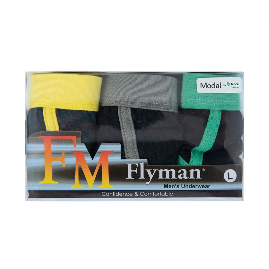 Flyman Celana Dalam Pria Colorful Brief 3 Pcs FM 3107 good quality