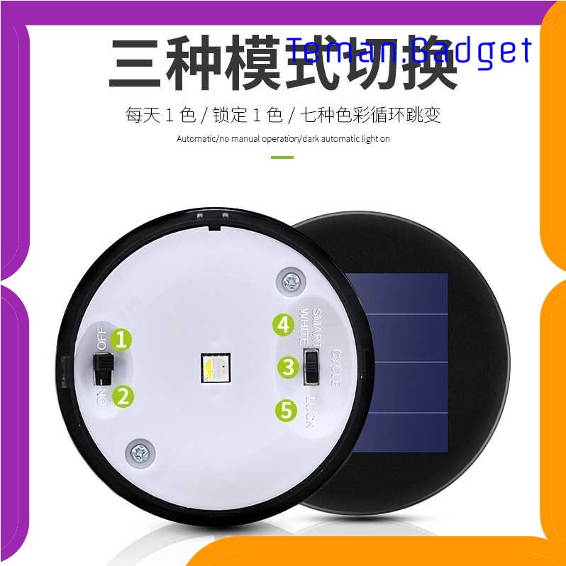 TG-LMP Pookin Lampu Taman Hias Garden Decoration Solar Panel IP65 RGB 1 PCS - YL001