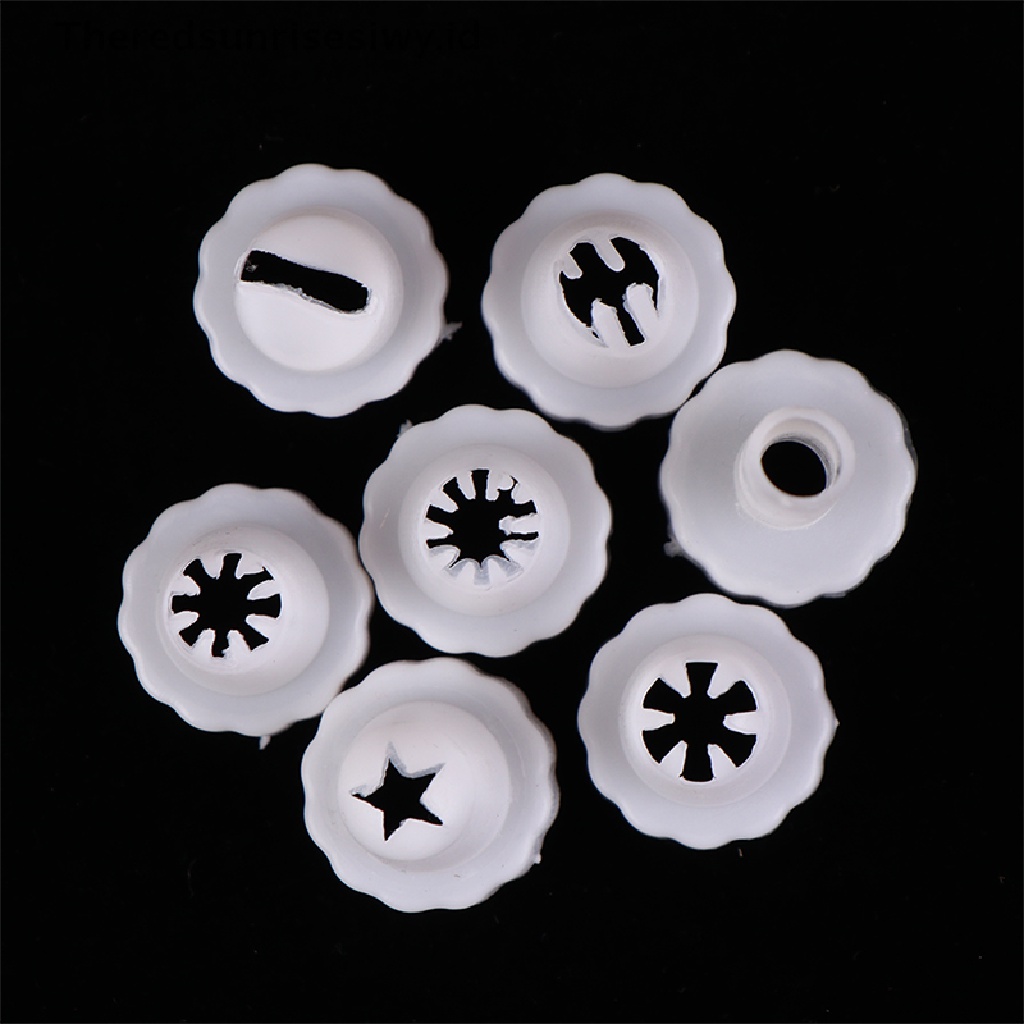 #New# 1set Mulut Bunga Moung Kue Delapan Mulut Bahan Plastik Dengan Nozzle Baking~