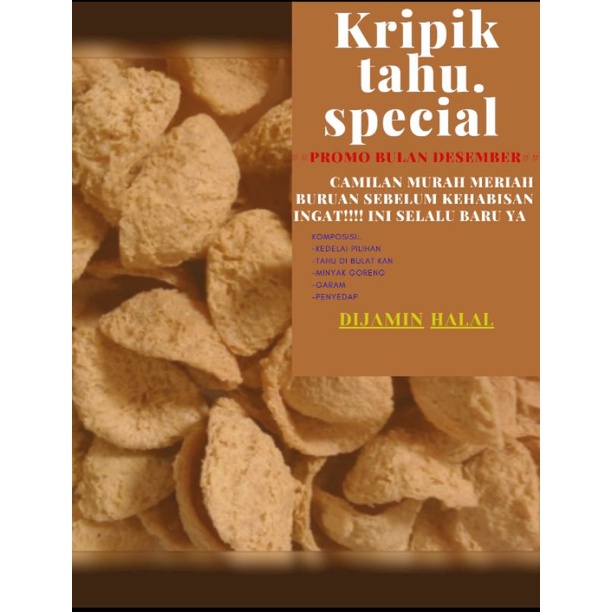 

Kripik Tahu Walik Spesial 200 gram Keripik Tahu Walik 200 gram Gurih Renyah Nikmat TERLARISSS