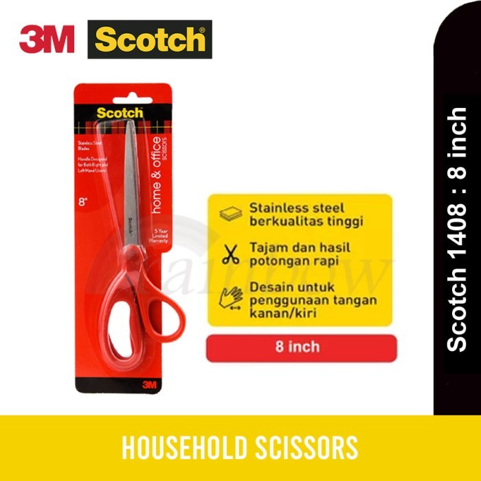 

3M Scotch Gunting 1408 Home & Office, Gunting Serbaguna 8 inch