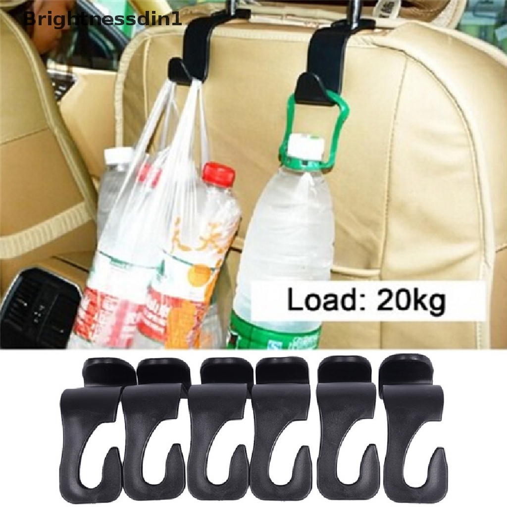 [Brightnessdin1] 2pcs Pengait Penyimpanan Gantungan Headrest Kursi Belakang Mobil Universal Untuk Tas Handbag Boutique