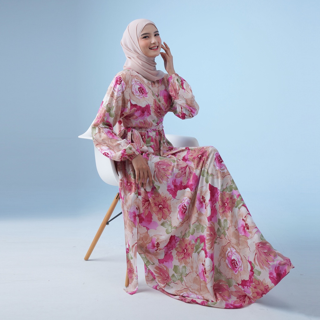 FLORA DRESS  RAYON PREMIUM DRESS CANTIK BUSUI DRESS MEWAH