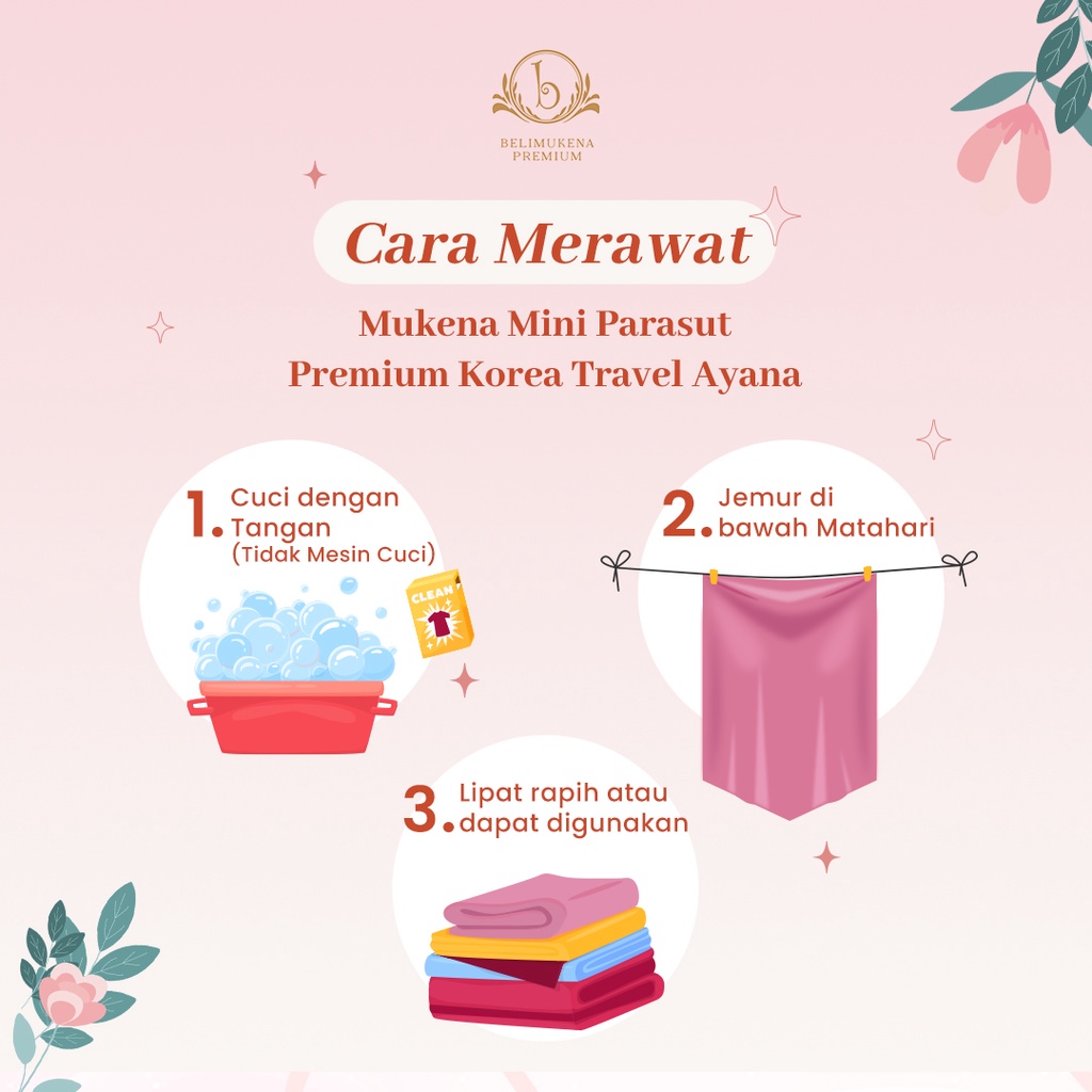 BELIMUKENA PREMIUM - (Free Sajadah) Mukena Mini Parasut Premium Korea 3in1 Travel Ayana Image 7