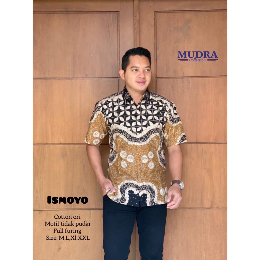 Batik Mudra Collection / Batik Pria Lengan Pendek / Batik Terbaru / Ismoyo