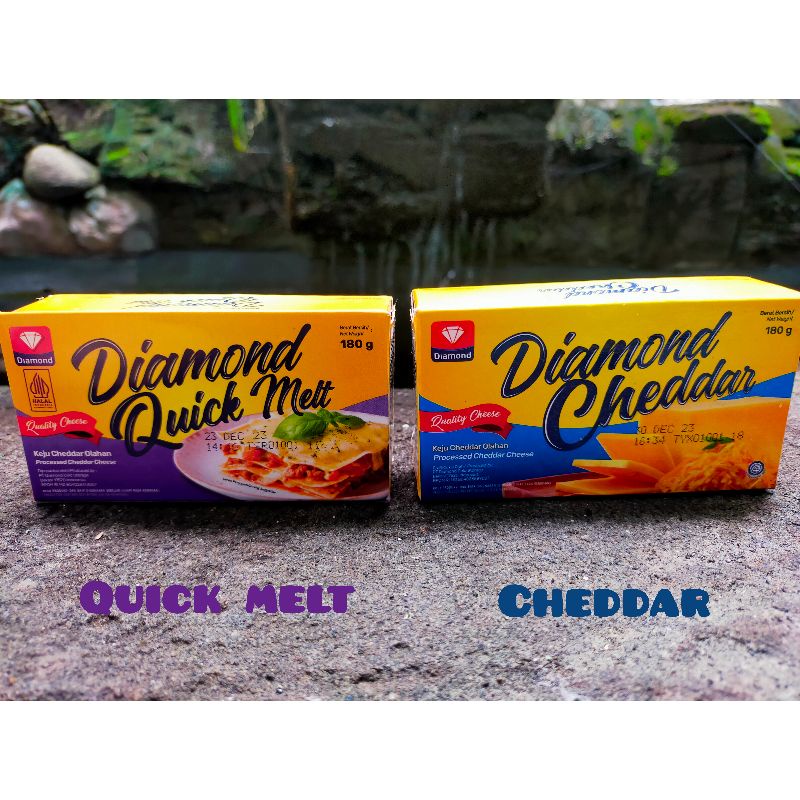 

Keju cheddar quick melt 180gr diamond ed 07.2025