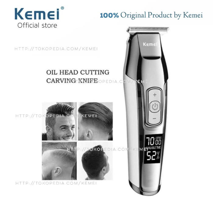 Terlaris Alat Cukur Rambut Kemei Km-5027 Cukuran Hair Clipper Detailer 5027