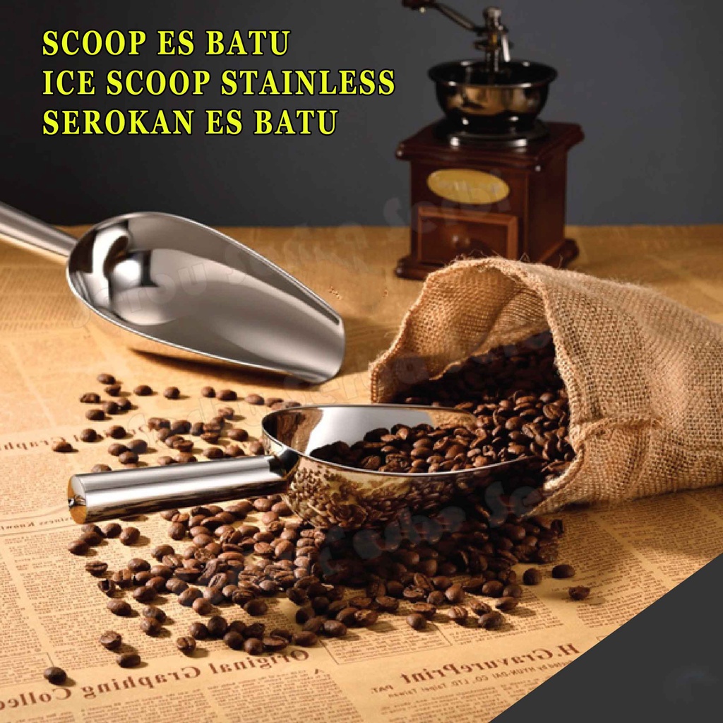 Ice  Scoop Stainless* Scoop Es Batu* Serokan Es Batu