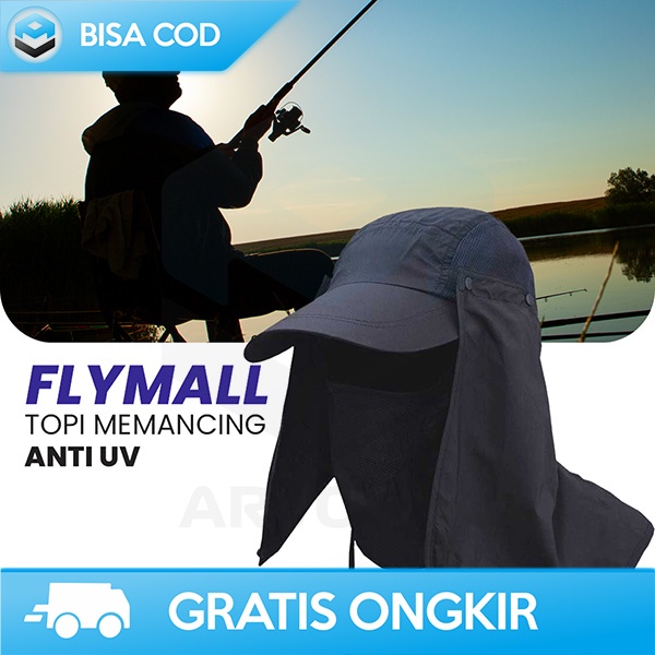 TOPI MANCING PRIA ANTI UV FLYMALL TOPI JEPANG DESAIN SIMPEL POLIESTER