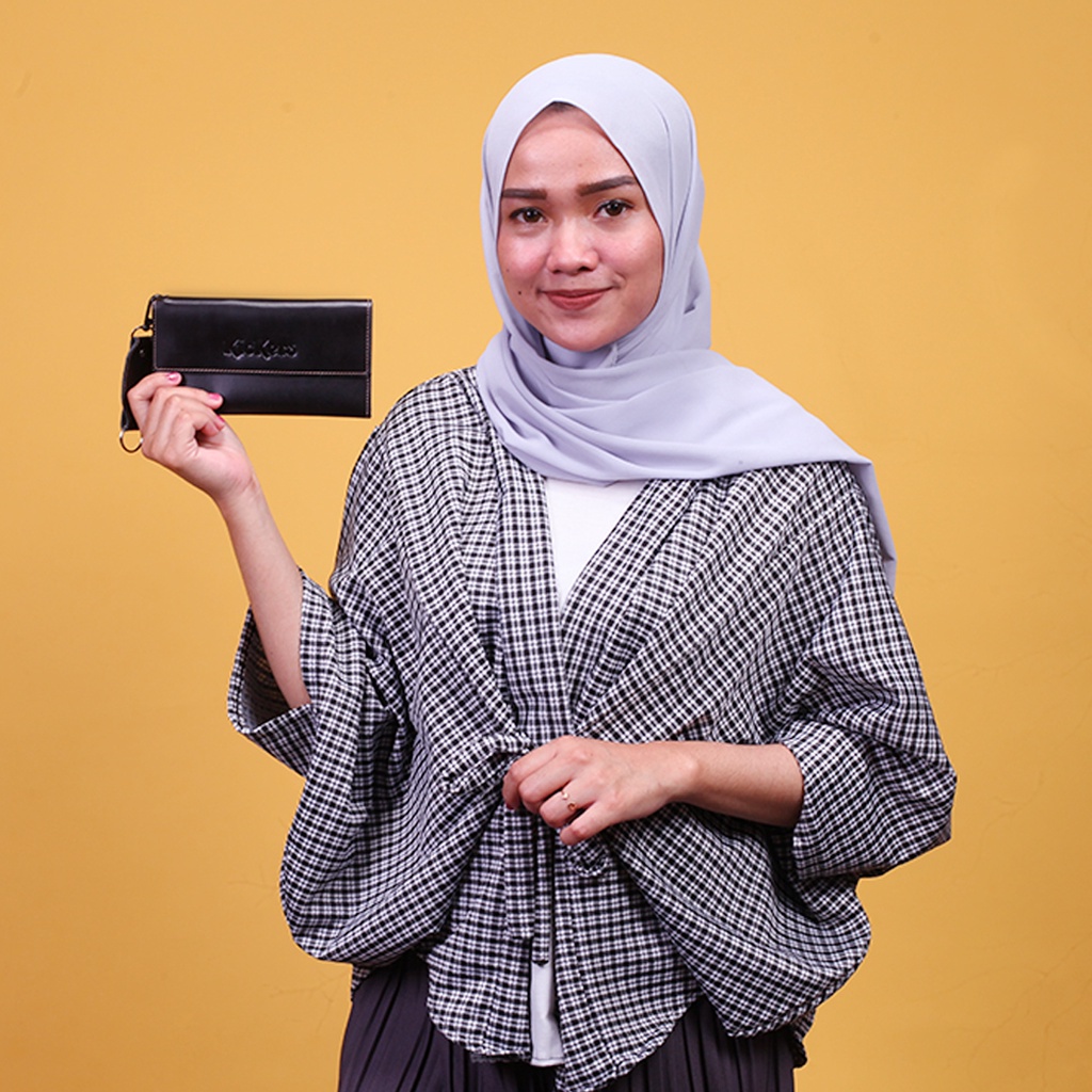 Dompet Panjang Kartu Kickers DF00 Lipat Kulit Sapi Asli