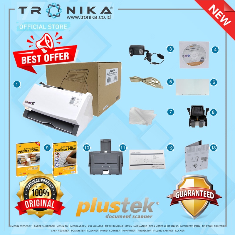 SCANNER PERIKSA NILAI LJK PLUSTEK SmartOffice PS396 Plus Automatic Document Feeder (ADF)