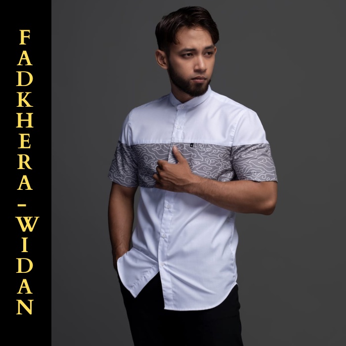Fadkhera Baju Kemeja Koko Pria Modern Kokoh Muslim Batik Widan