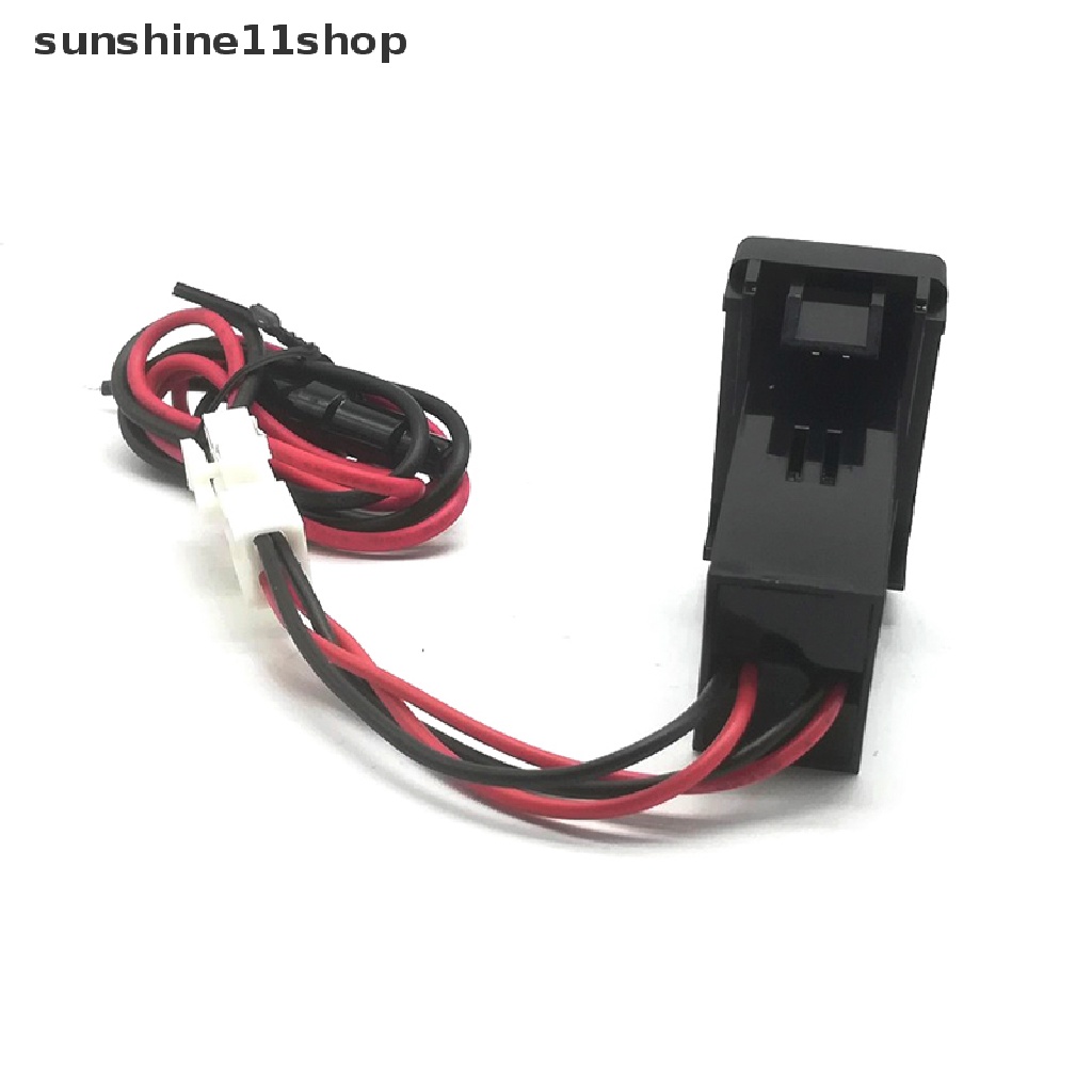 Sho Dual USB Car Charger 2.1A Rocker Adapter Socket Kendaraan Mobil Power Inverter Converter Untuk VW Transportasi T4 Cahaya Built-In Socket Switch Panel N