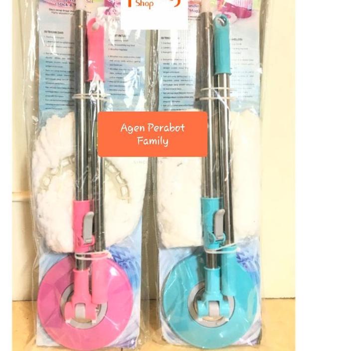 ✮ Alat Pel Lantai Lion Star Livina Spin Mop Handle Set Gagang dan Pel ❀