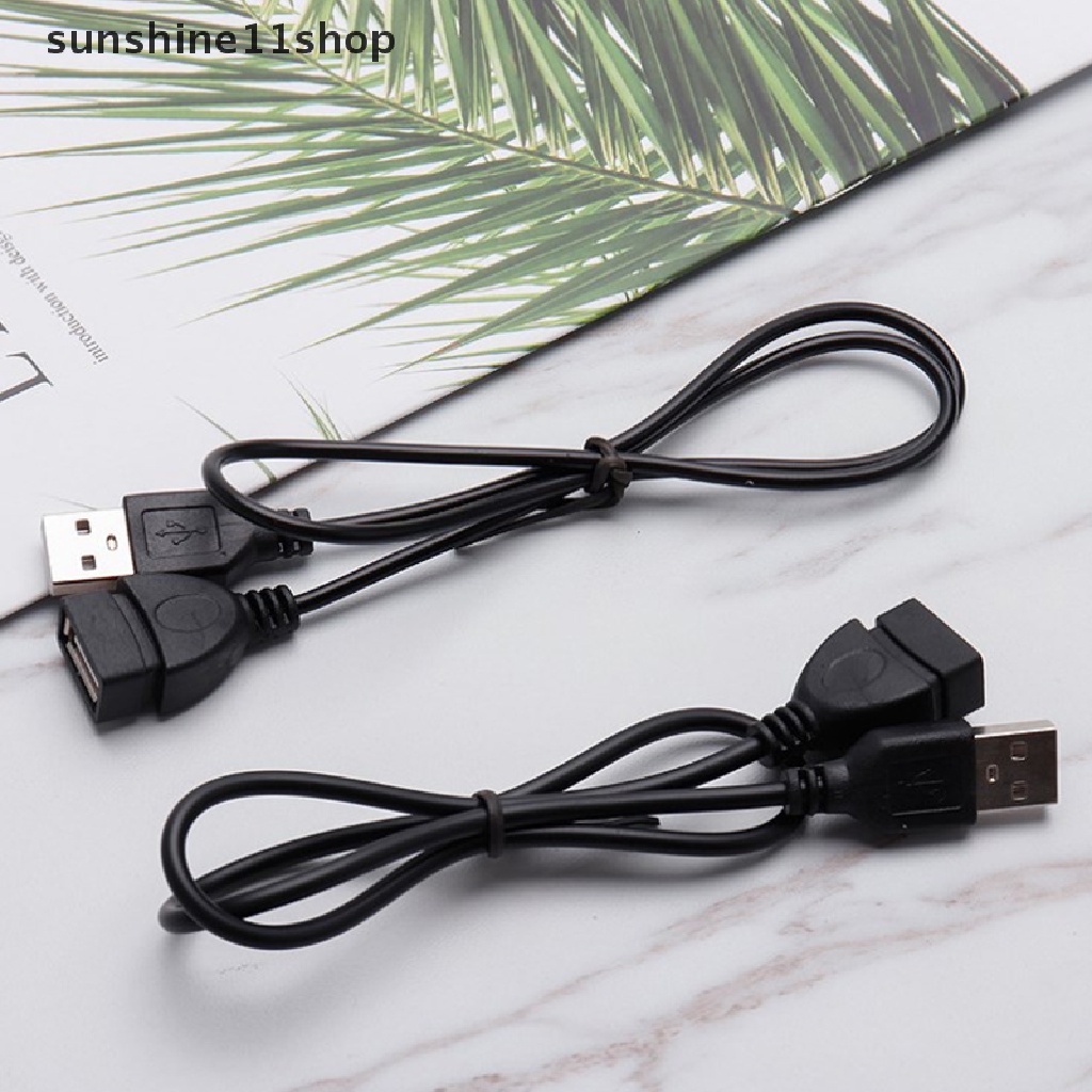Sho Kabel Ekstensi USB 2.0 0.6m/1m/1.5m Kabel Data Jalur Transmisi Data Kabel N