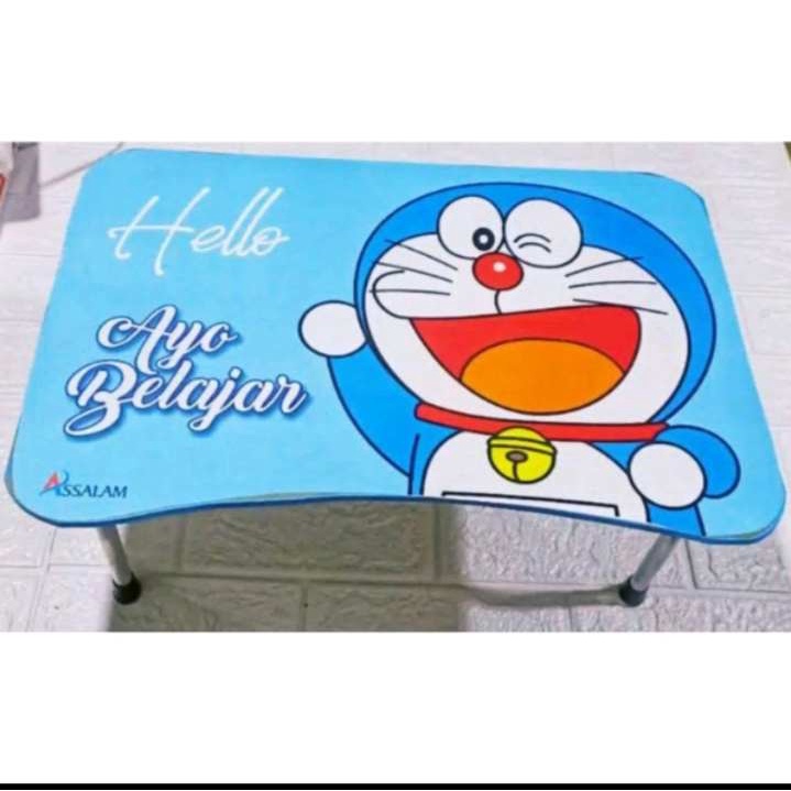 (RS)MEJA BELAJAR KARAKTER KAKI ALUMUNIUM KUAT BERKUALITAS TINGGI TAYO HELLO KITTY DORAEMON