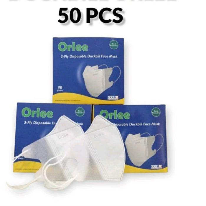 Terlaris Today Masker Duckbill 3ply Dewasa 1Box isi 50 Orlee 3D Face Mask Earloop Kemenkes DUCKK BIL