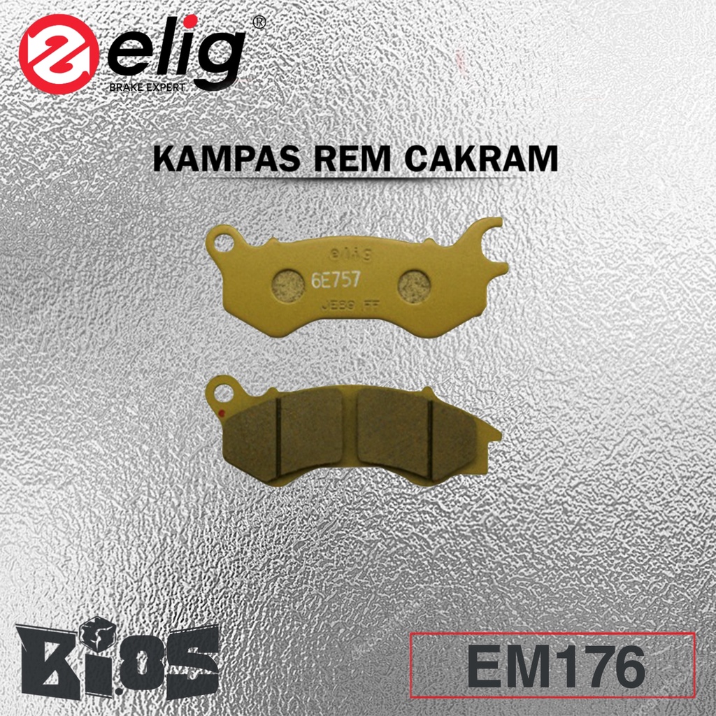 KAMPAS REM CAKRAM ELIG EM176 OLD HONDA PCX 125/150 NON ABS (F) ORIGINAL