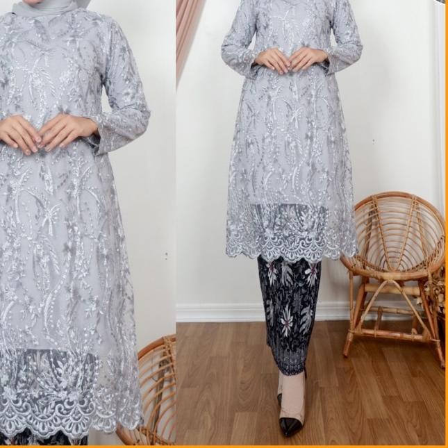 ♚ Kebaya Modern Set Kebaya Tunik Kebaya Wisuda Kekinian Stelan Kebaya Tunik Brukat Modern Tunik Brok