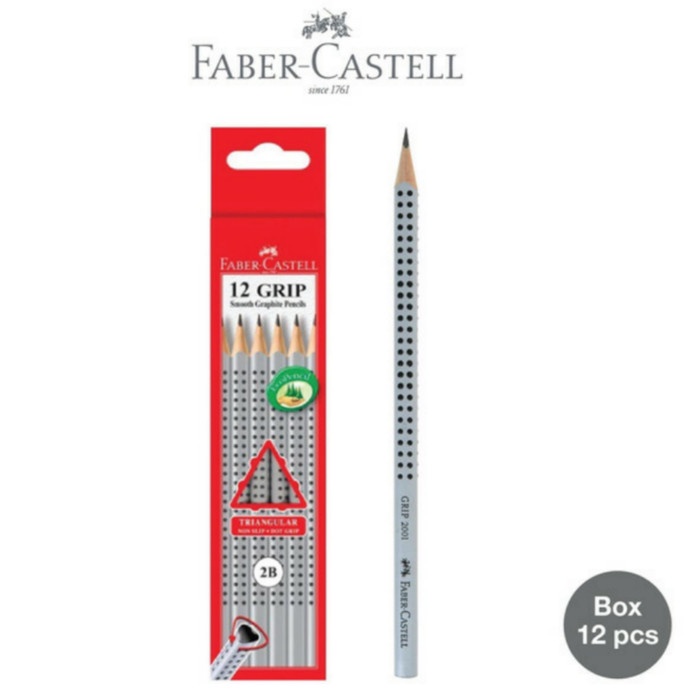 

BISA COD Pensil 2B Triangular 12 GRIP Faber Castell ( per Lusin )