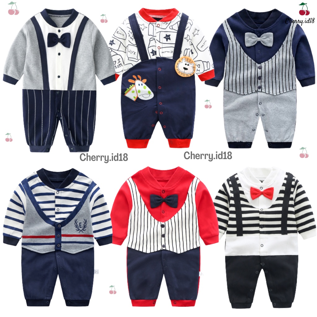 Cherry COD Jumper Bayi Lengan Panjang / Jumper Anak Lengan Panjang / Jumper Pesta Bayi Import / Romper Anak