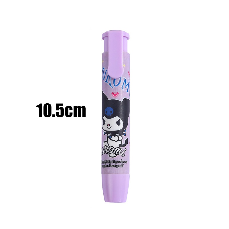 [Harga Grosir] 10.5cm Mymelody Kuromi Stationery Menyajikan Alat Kantor Sekolah Penghapus Kreatif Sanrio Menekan Penghapus Kartun Lucu Penghapus