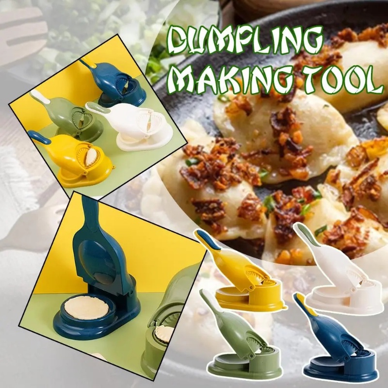 2 In 1 Manual Dumpling Maker Machine / DIY Dough Press Dumpling Skin Wrapper Mould / Kitchen Baking Pastry Gadget