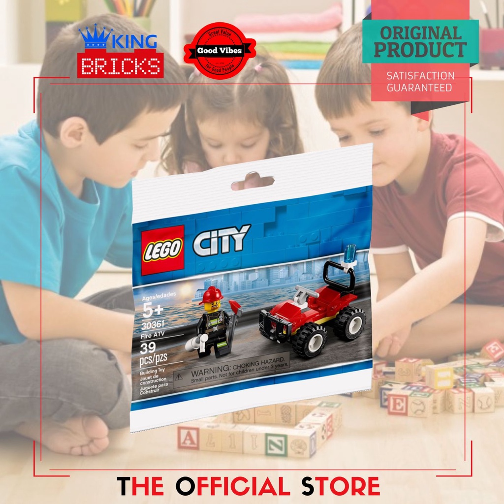 LEGO Original POLYBAG 30361 Fire ATV - Mainan Anak Edukasi Mobil Kebakaran Polisi Kecil