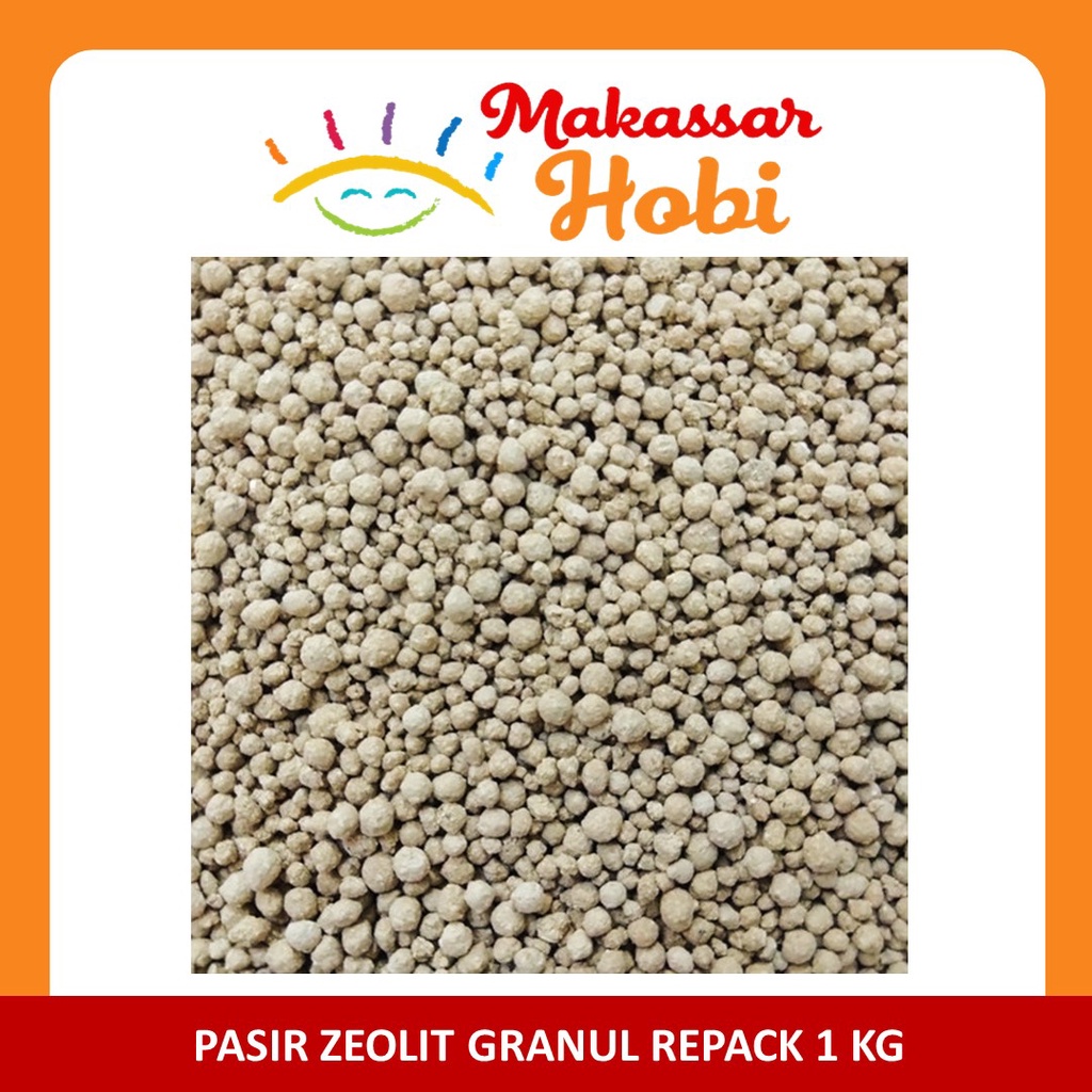 Pasir Kucing Zeolit Granul Gumpal Repack 1kg Non Wangi Aroma Zeolite