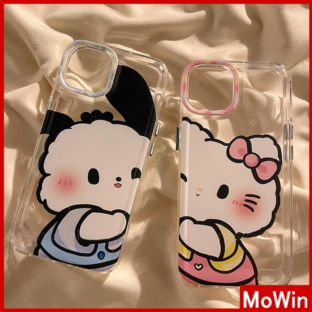 For iPhone 14 Pro Max iPhone Case Soft Case TPU Couple Case Plating Button Shockproof Cartoon Cute Compatible For iPhone 13 Pro Max 12 Pro Max 11 Pro Max 7plus XR xs max 6splus