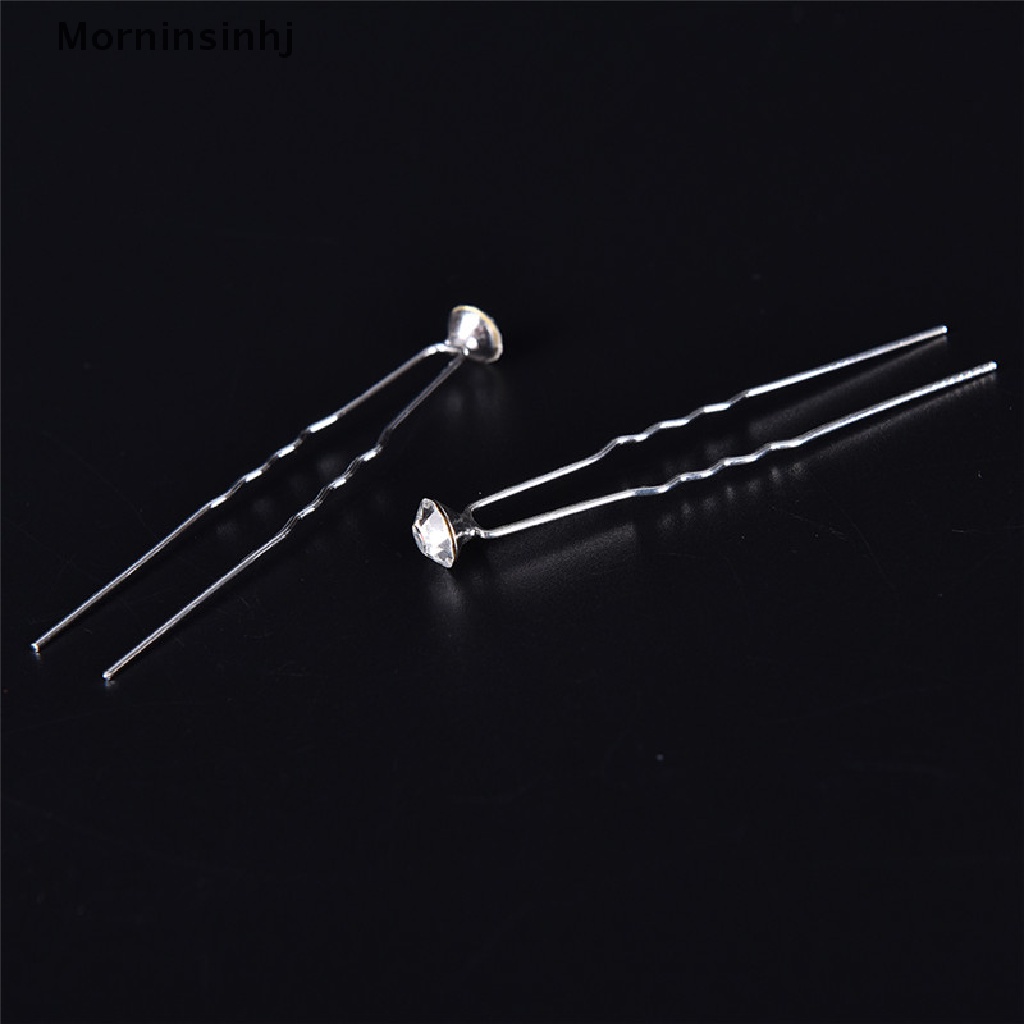 Mornin 20PCS Kristal Bening Berlian Imitasi Diamante Pernikahan Bridal Prom Hair Pin Hairpin id