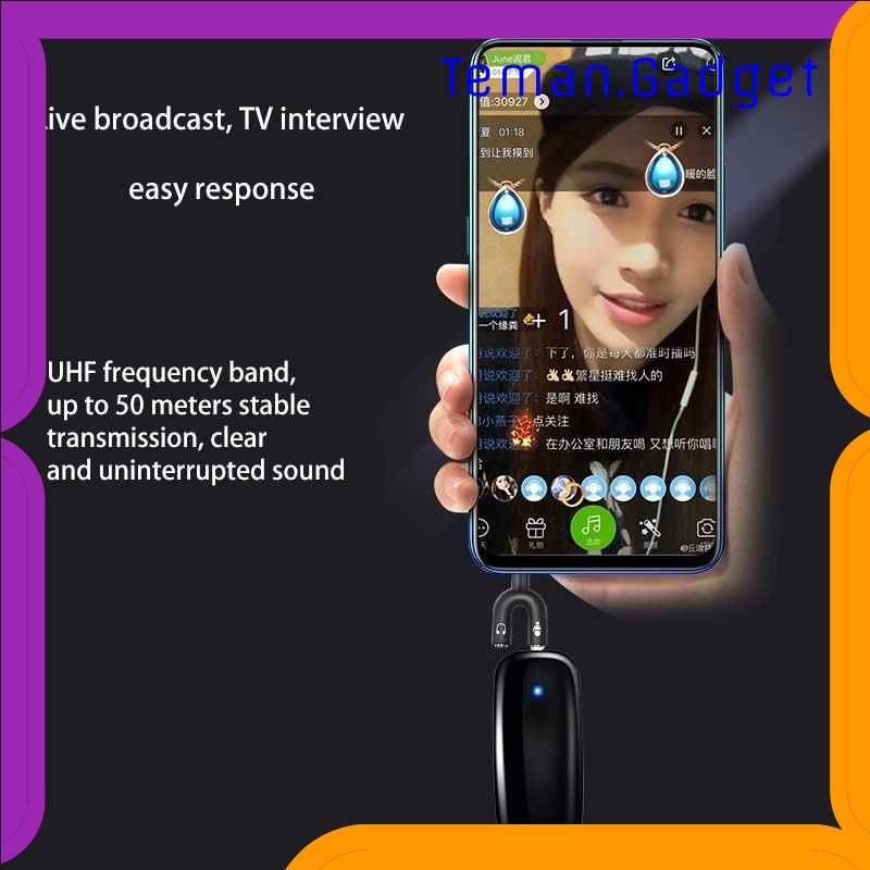 TG - KMR TaffSTUDIO UHF Wireless Lavalier Microphone Podcast Interview - HX-W002L