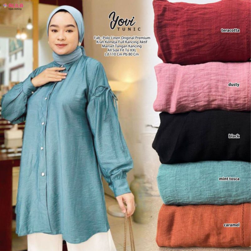 YOVI TUNIC ORI ALILA | Tunic Polo Linen Original Premium