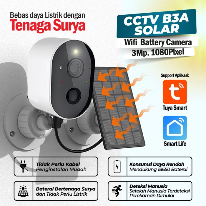 CCTV Tuya wireless tanpa Kabel