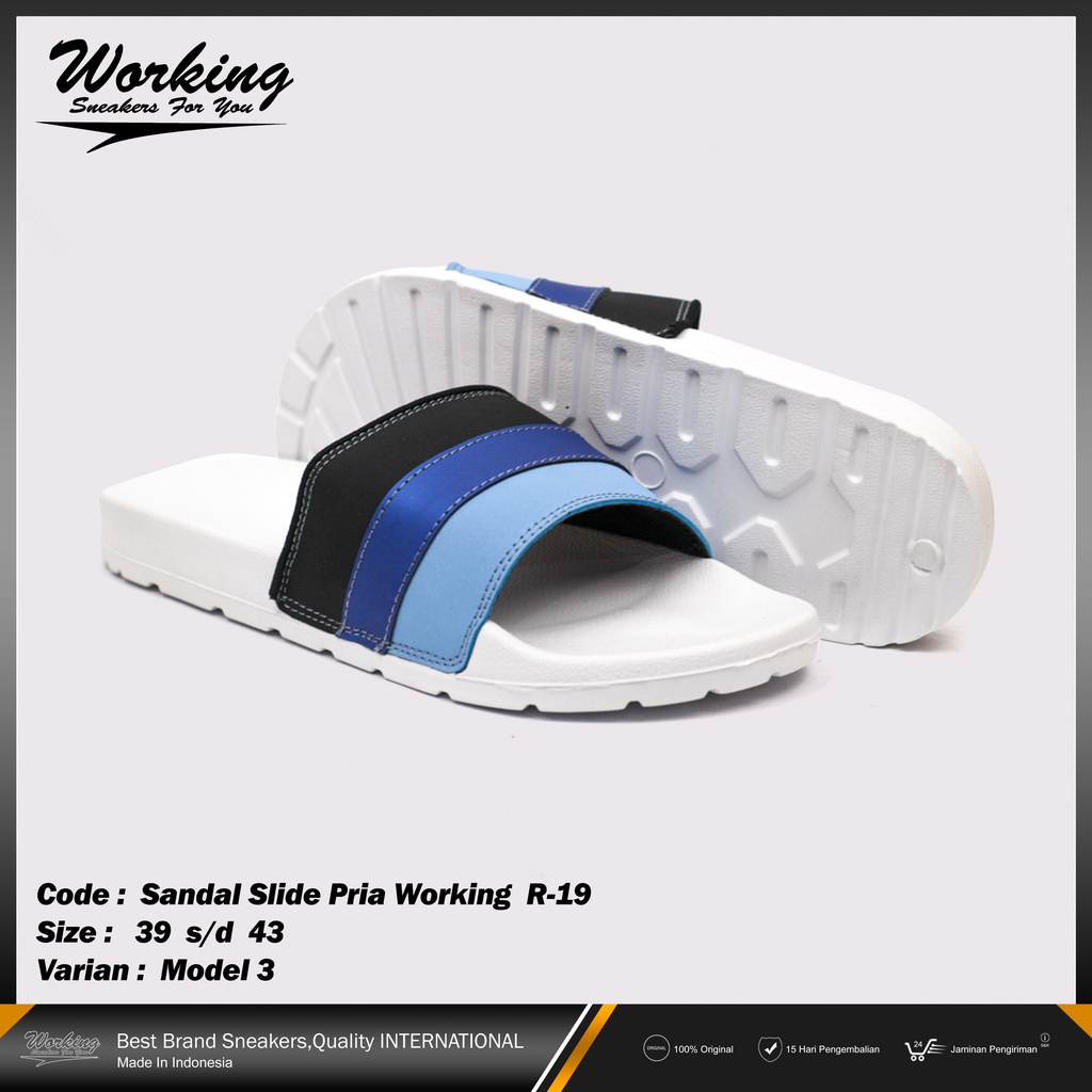 Sandal Slide Pria Working R-19 Anti Air