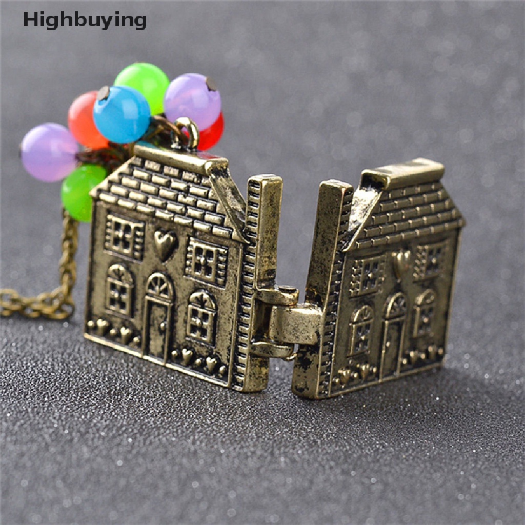 Hbid New House with Balloons Up Movie Chain Pendant Kalung Hadiah Anniversary Antik Glory