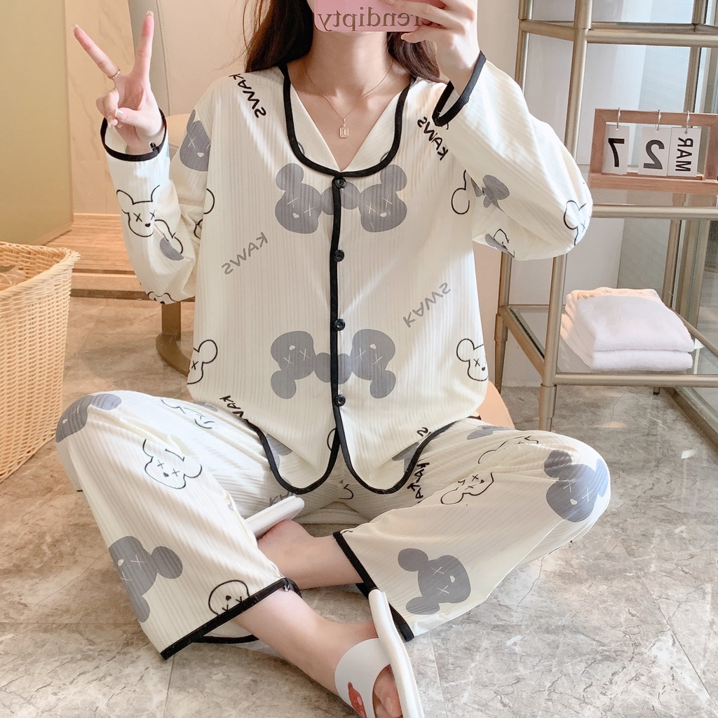 Pamelo.id Set Piyama Kerah Babydoll PP / Baju Tidur Import / Pajamas Import / Piyama Muslimah baru / Piyama Murah Import / Babydoll murah