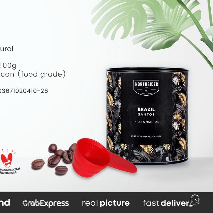 

♦ BIJI KOPI ARABIKA BRAZIL SANTOS NATURAL - 100GR NORTHSIDER COFFEE ♝