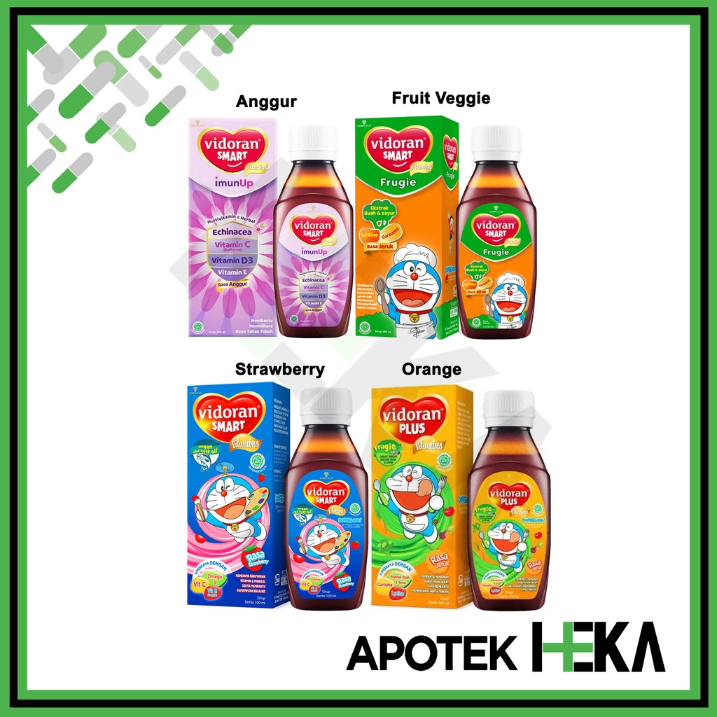 Vidoran Smart Anggur / Orange / Fruit Veggie / Strawberry Syrup 100 ml (SEMARANG)