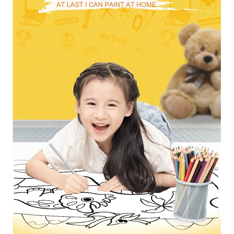 

NS - Kertas roll mewarnai anak, Stiker dinding kertas menggambar anak