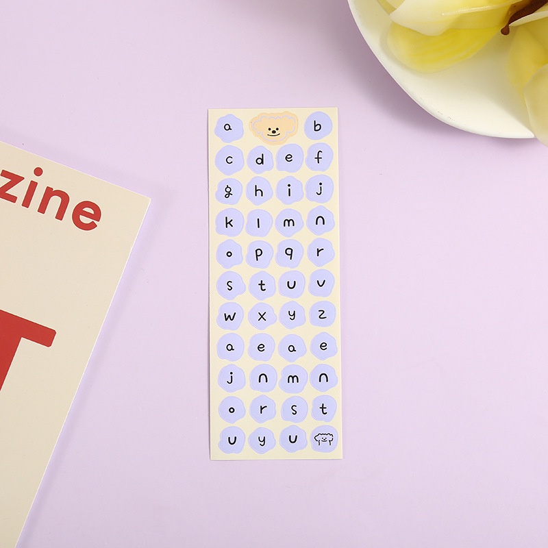 [Harga Grosir] Gadis Album Stiker Lukisan DIY Bahan Alat Hias Kreatif Kartu Tutup Stiker Lucu Graffiti Alat Tulis Aksesoris Ins Style Huruf Inggris Sticker