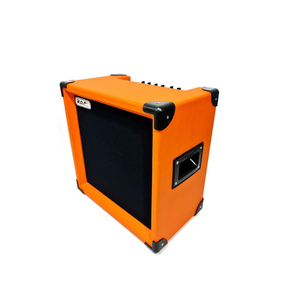 Ampli Gitar dan Bass Akustik Elektrik Merk Raf / Rav Orange Ukuran 10 Inch Murah Jakarta Ada Distorsi Amply Amplifier